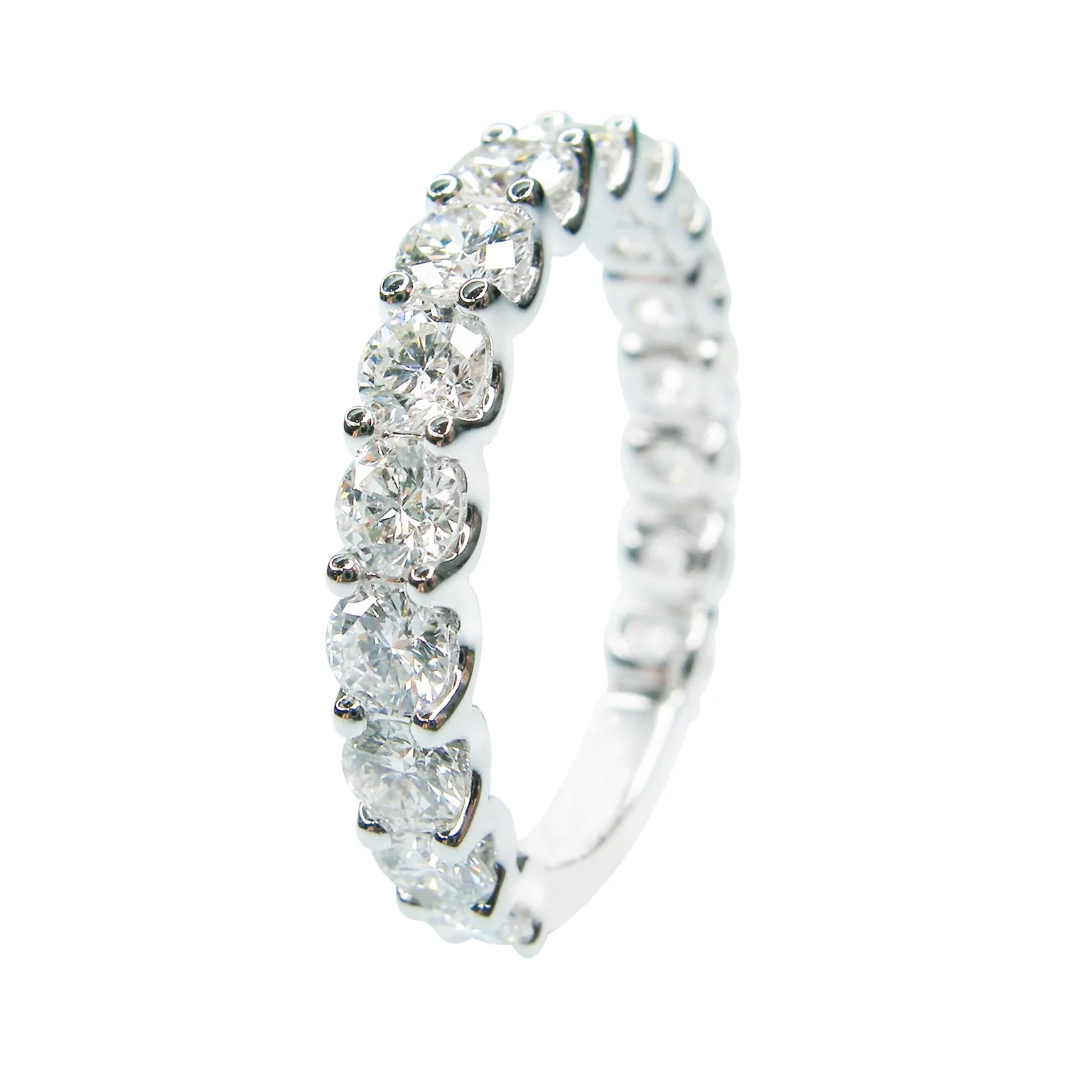 Diamond ring on a white background