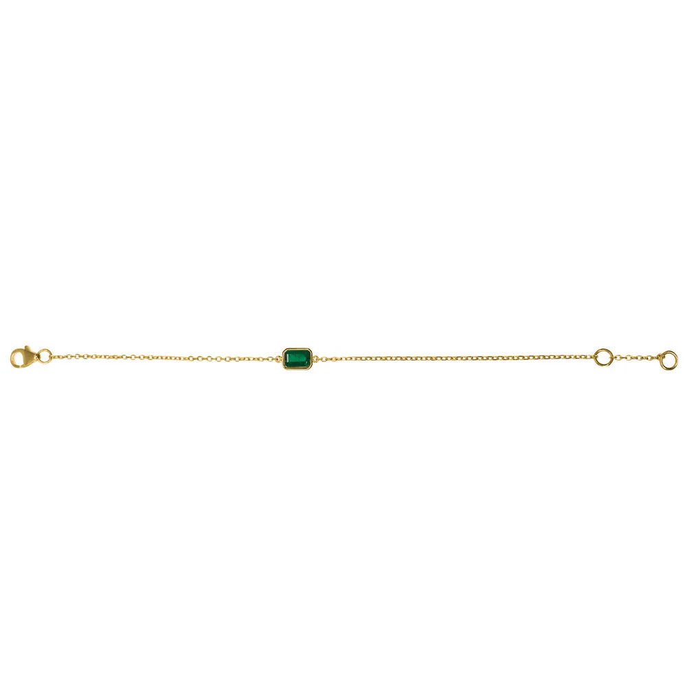 Bezel-set Emerald Bracelet