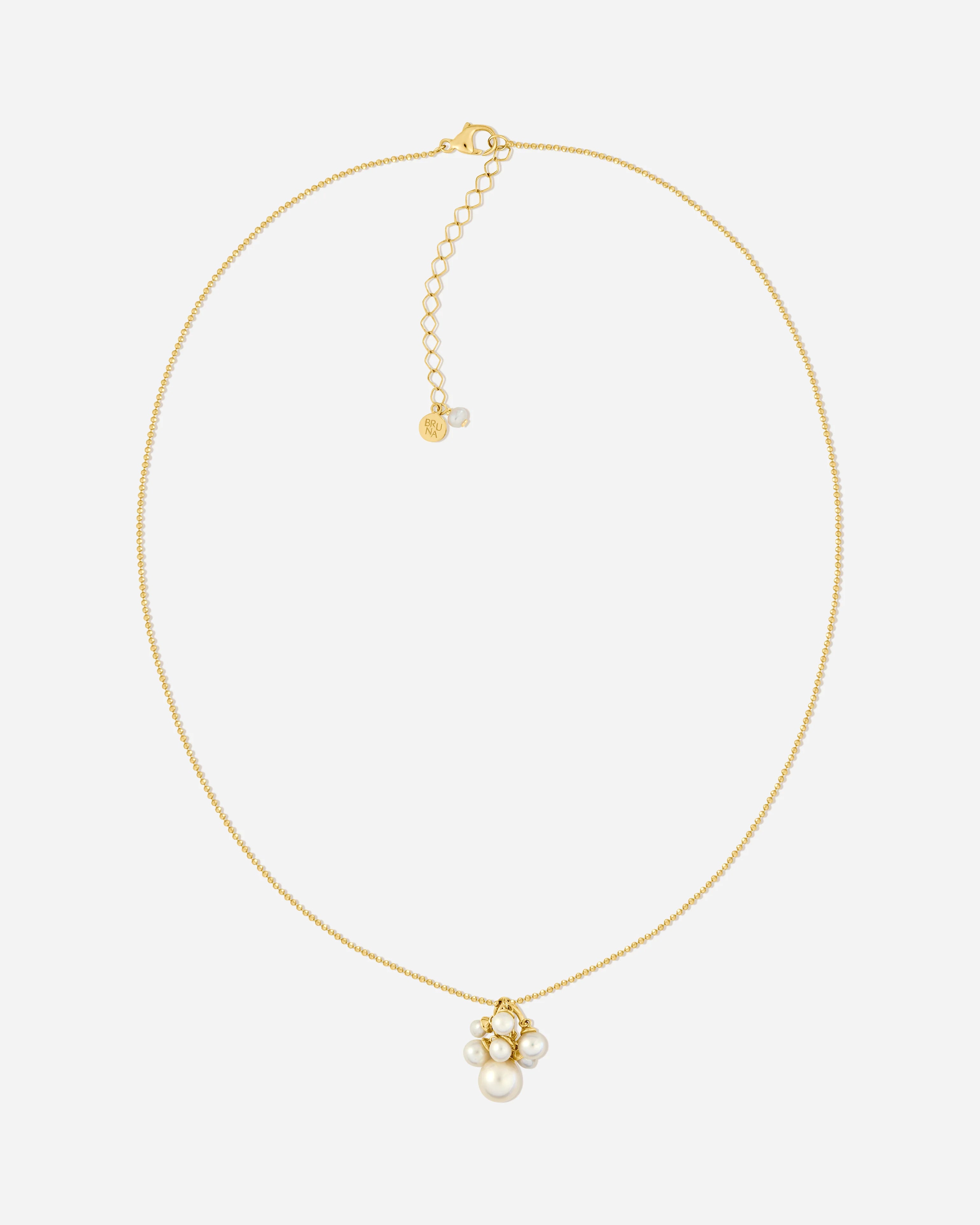 Aira Sculptural Freshwater Pearl Cluster Necklace in 18K Gold Vermeil by Handiora