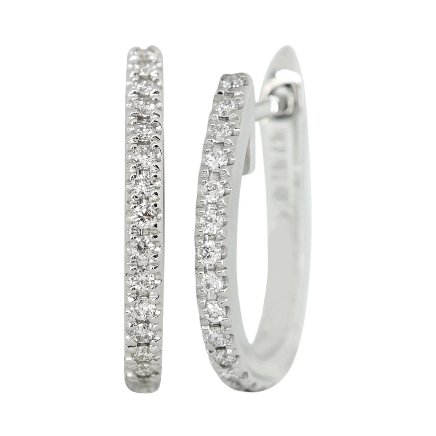 Classic Diamond Hoop Earrings