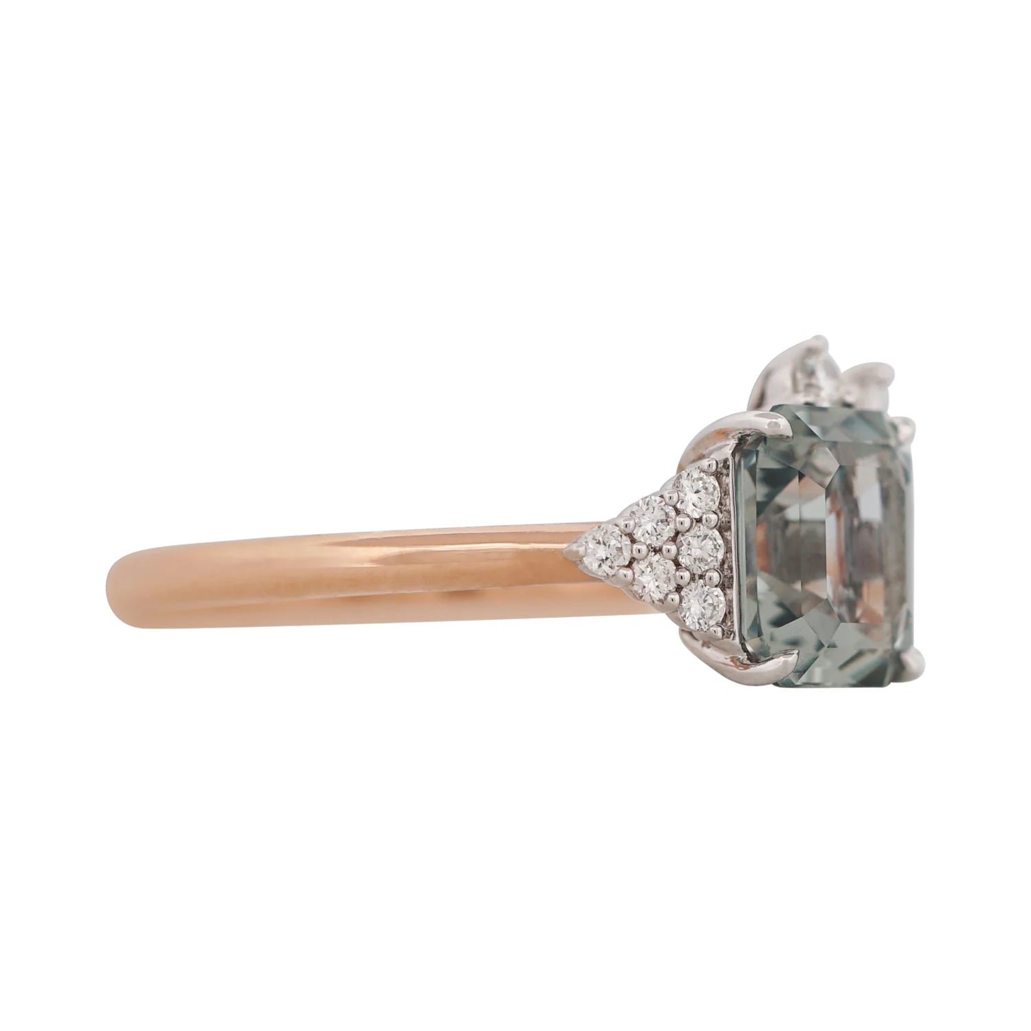 Grey Sapphire and Diamond Peacock Ring