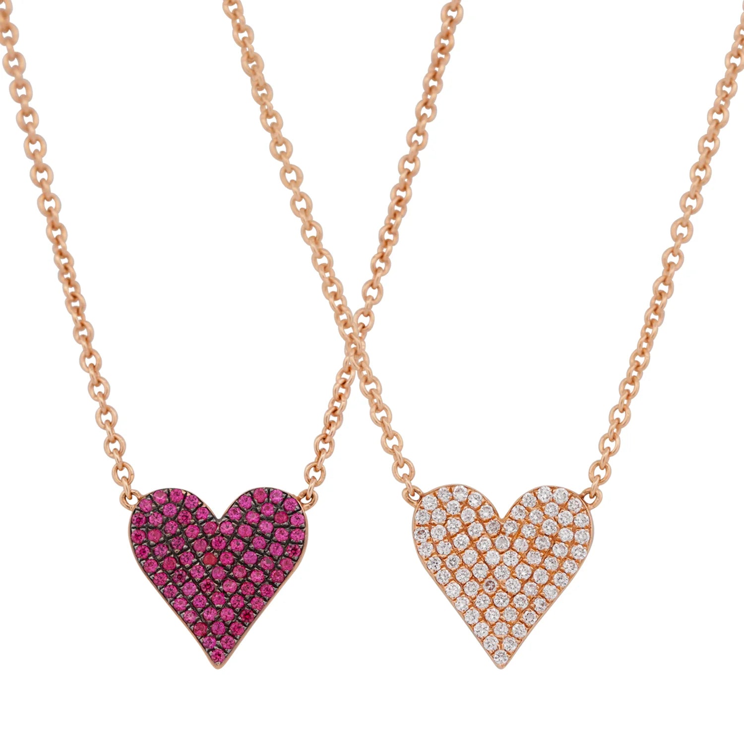 Signature Reversible Diamond & Gemstone Heart Pendant