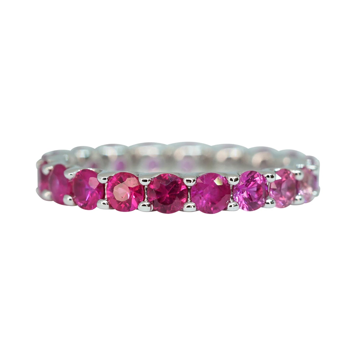 Ombre Pink Sapphire Stack Ring