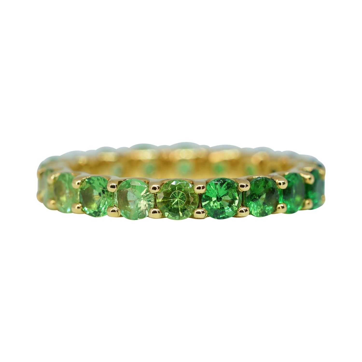 Ombre Tsavorite Garnet Stack Ring
