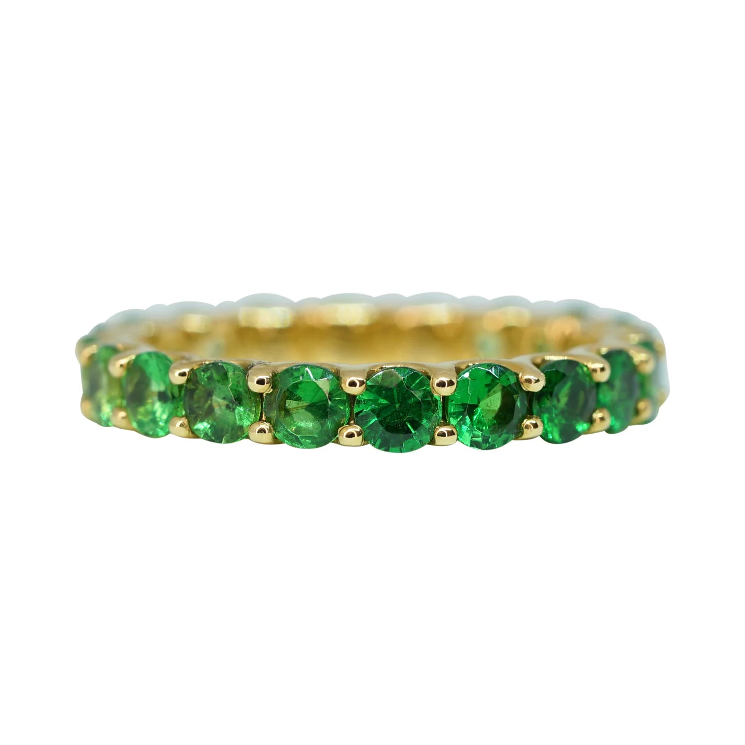 Ombre Tsavorite Garnet Stack Ring