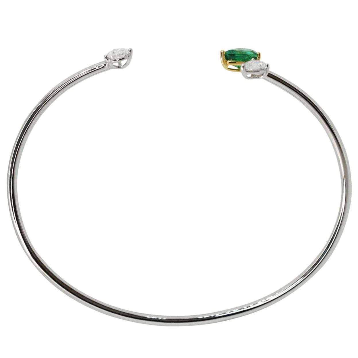 Emerald & Diamond Vine Bangle