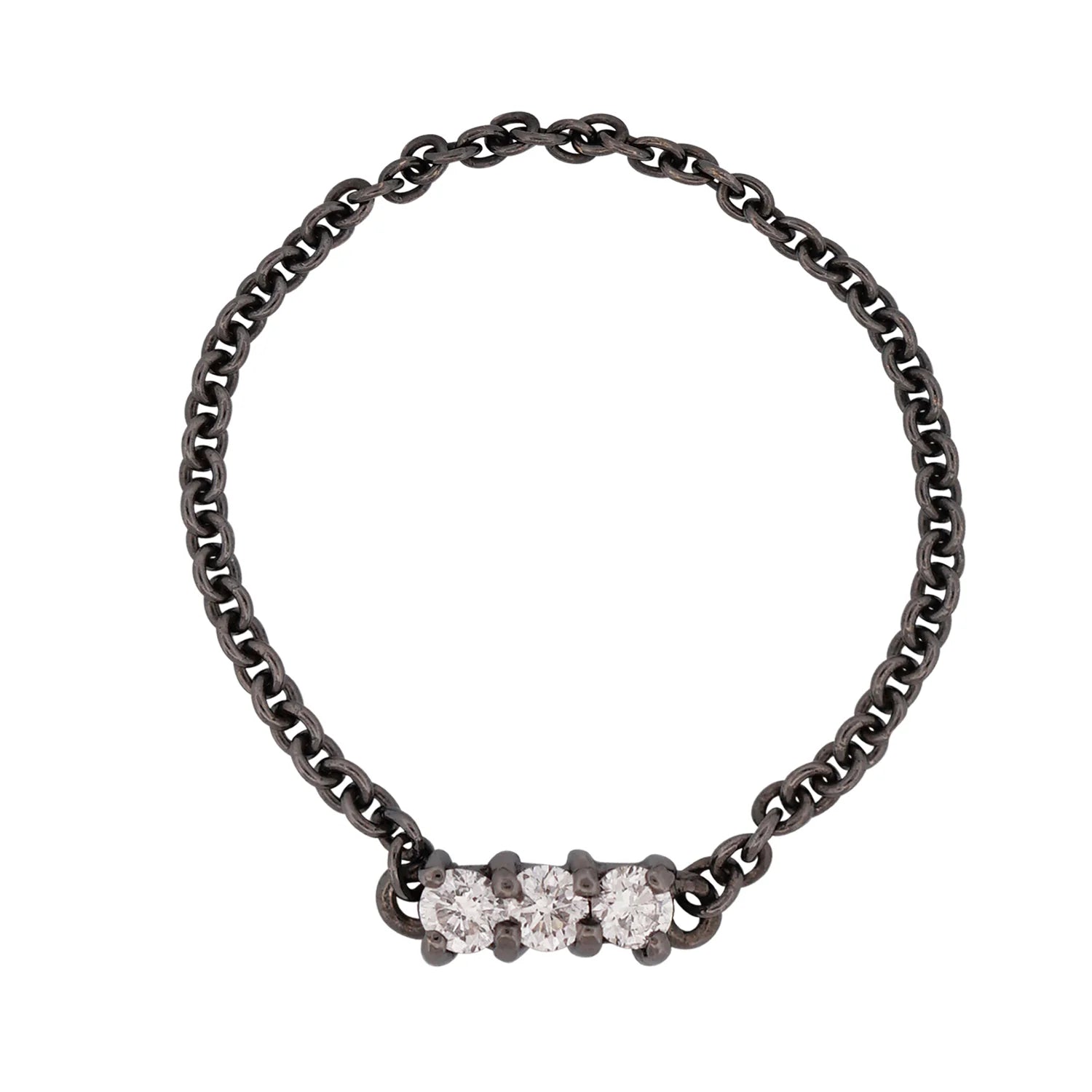 Mini Three Stone Chain Ring