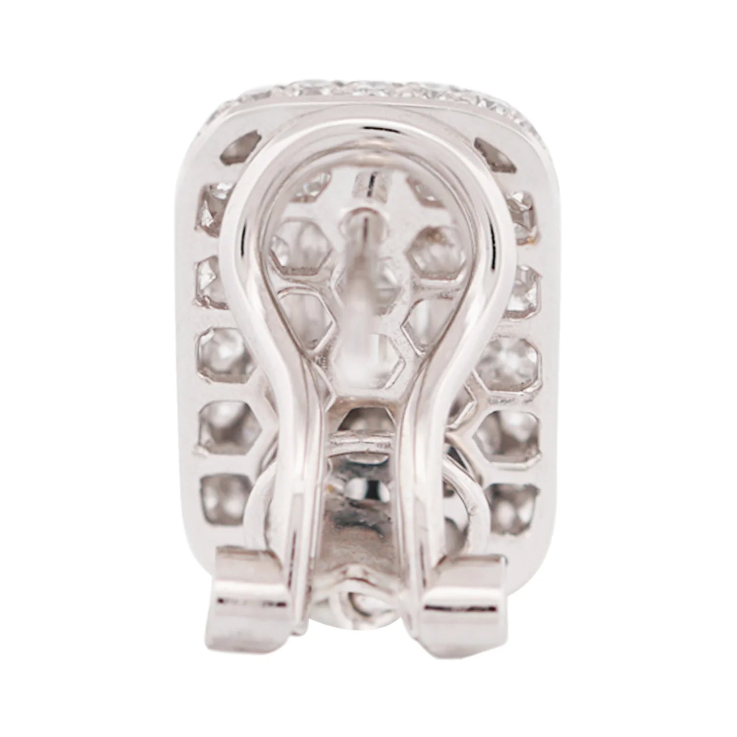 Baguette Diamond Pave Statement Drop Earrings