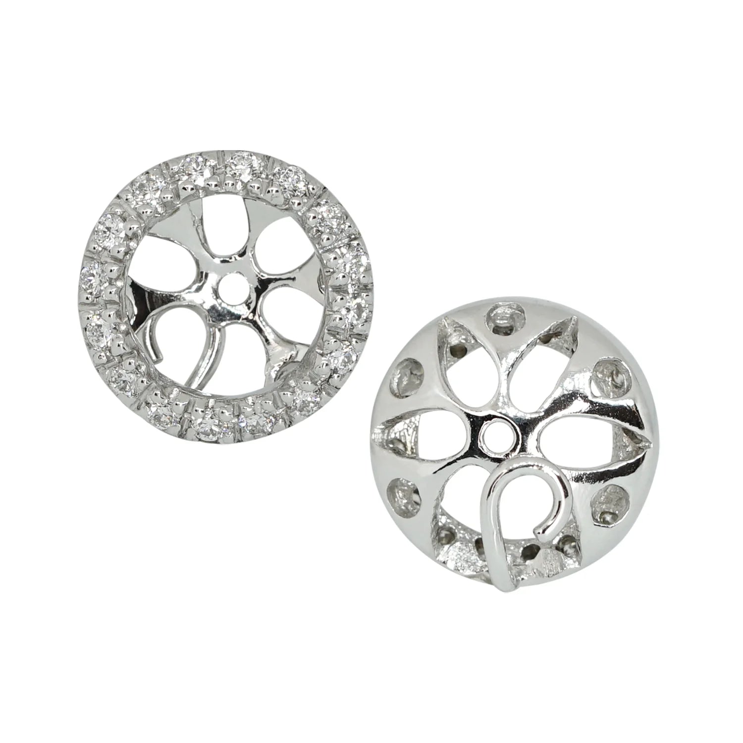 Classic Diamond Jackets For Stud Earrings