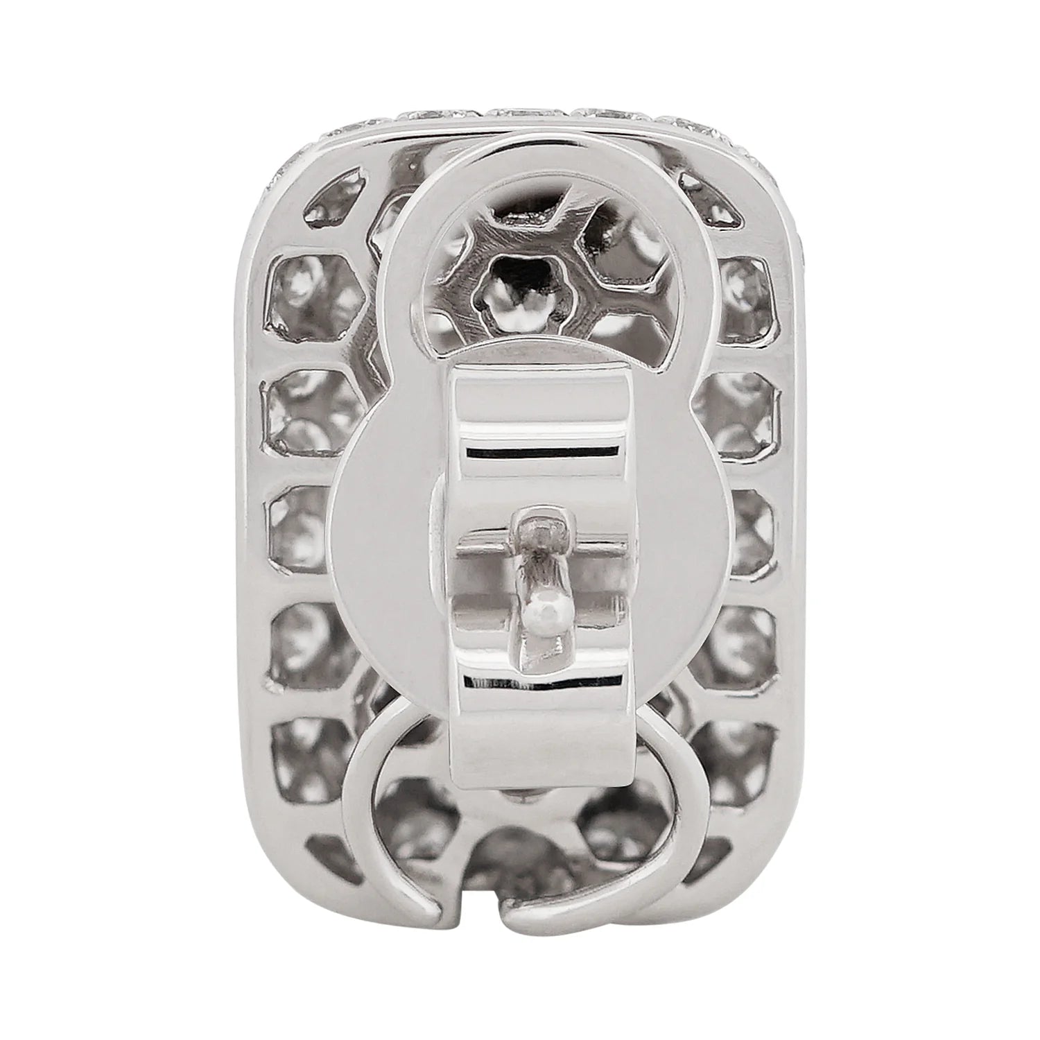 Baguette Diamond Pave Statement Drop Earrings