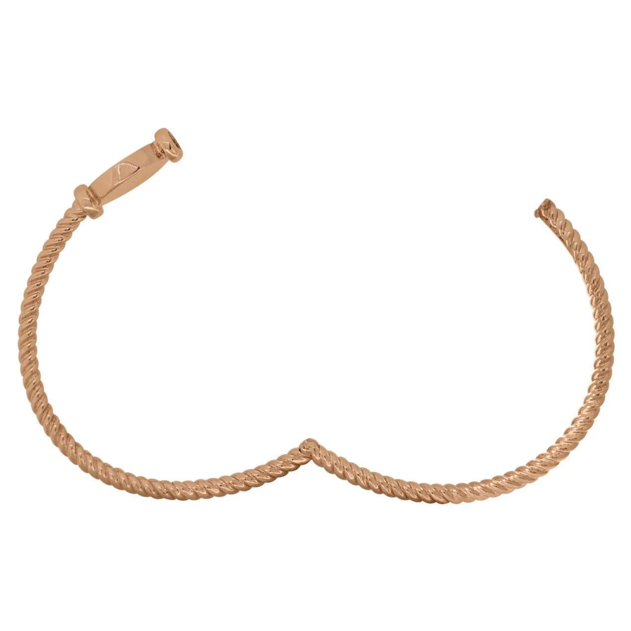 Rope-style necklace with a clasp on a white background
