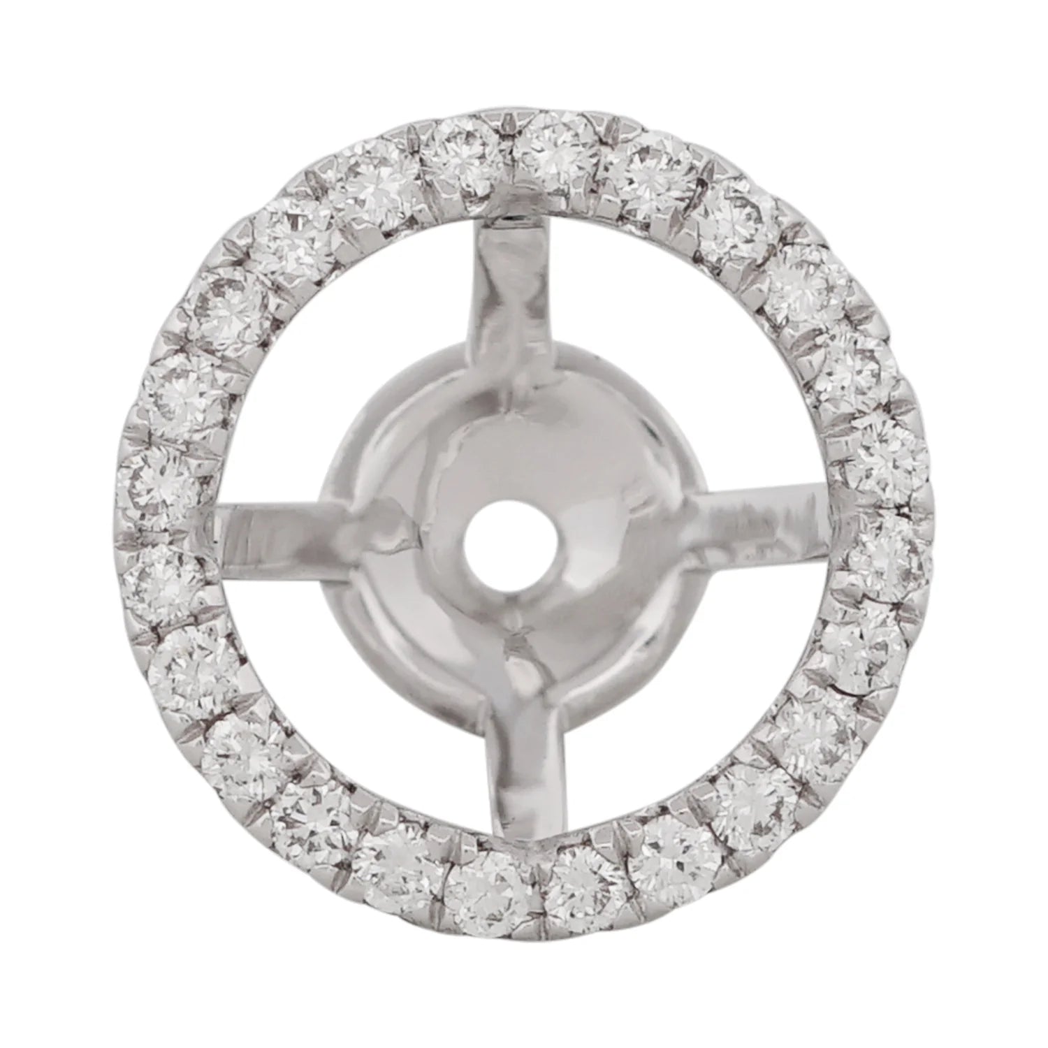 Removable Pave Diamond Jackets (For 2 carat diamond studs)