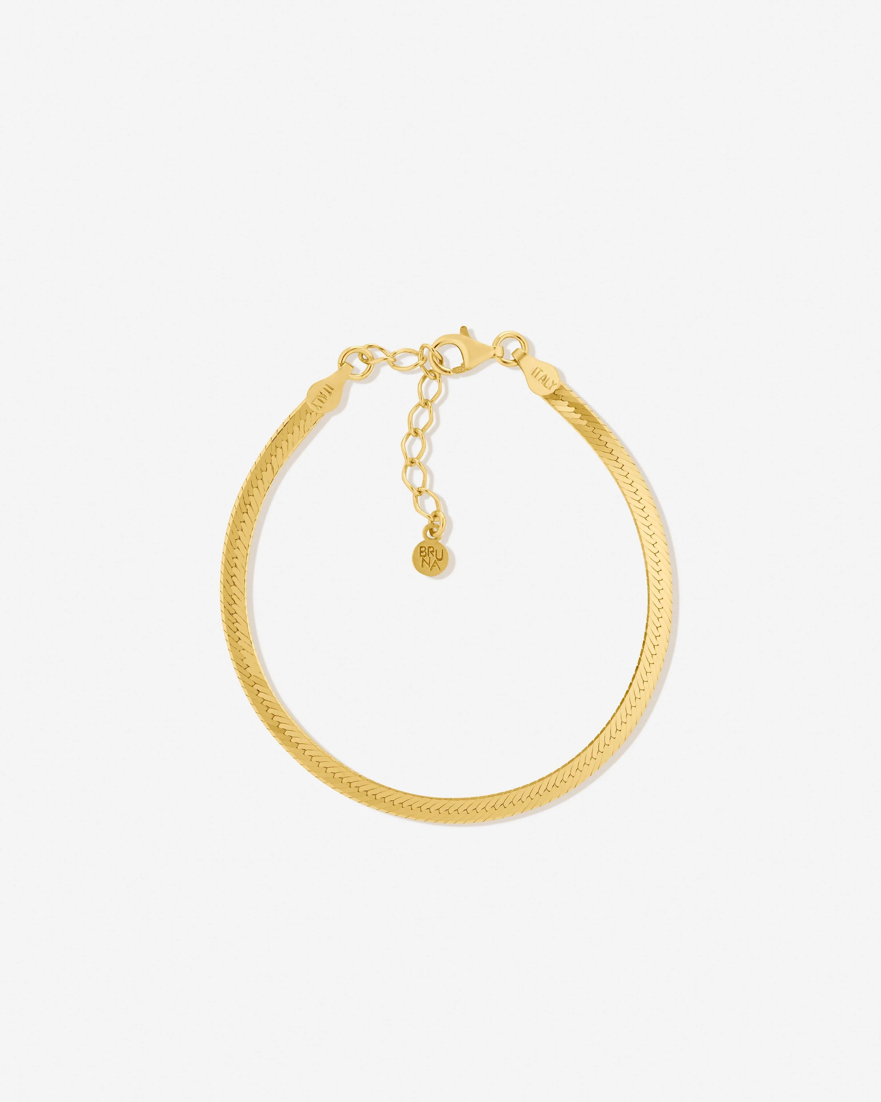 Monti Sleek Snake Chain Fluid Bracelet in 18K Gold Vermeil by Handiora