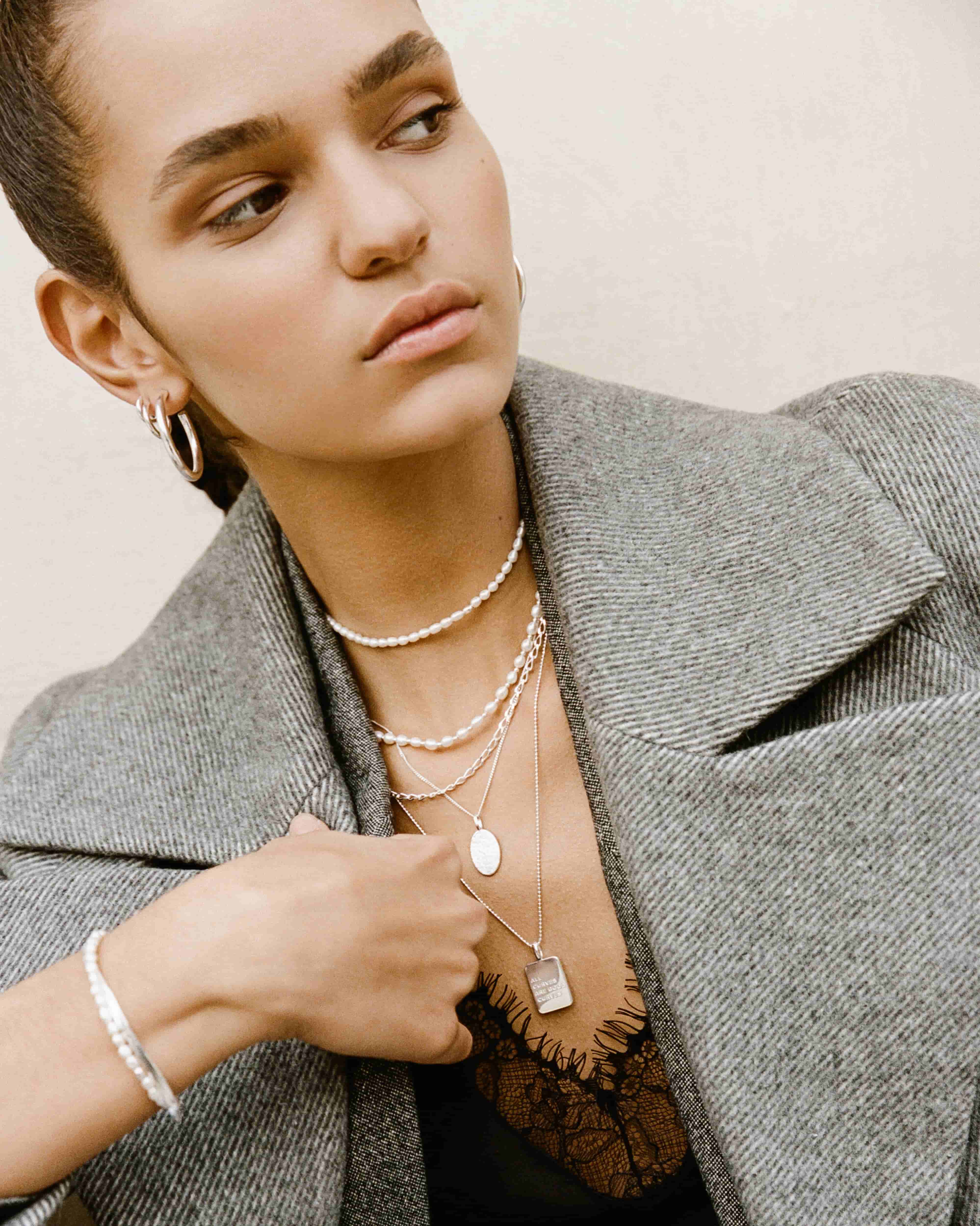 Monti Sleek Snake Chain Fluid Bracelet in 925 Sterling Silver by Handiora