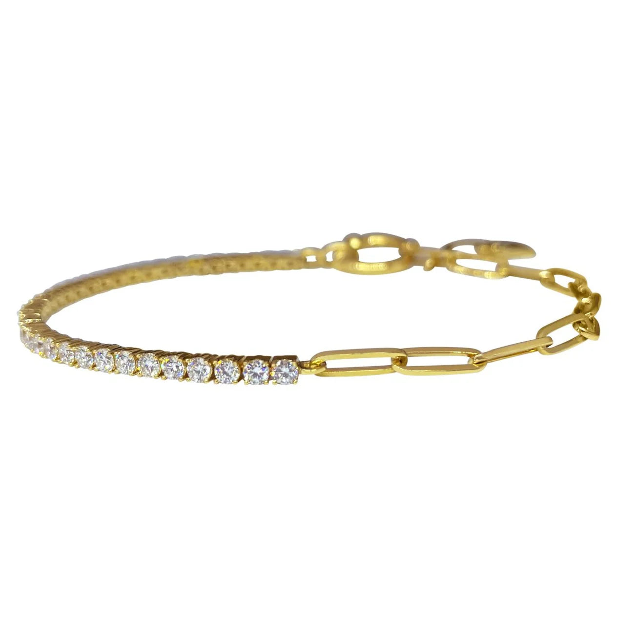 Signature Yin Yang Diamond & Paperclip Bracelet