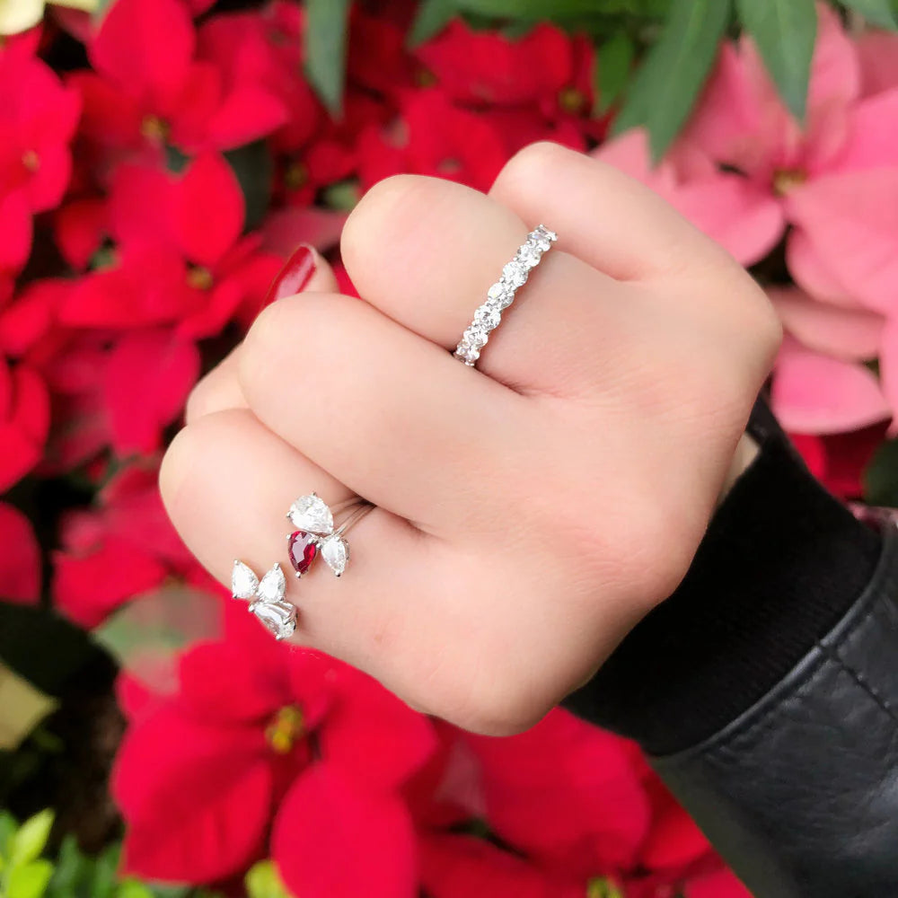 Mini Ruby & Diamond Vine Ring