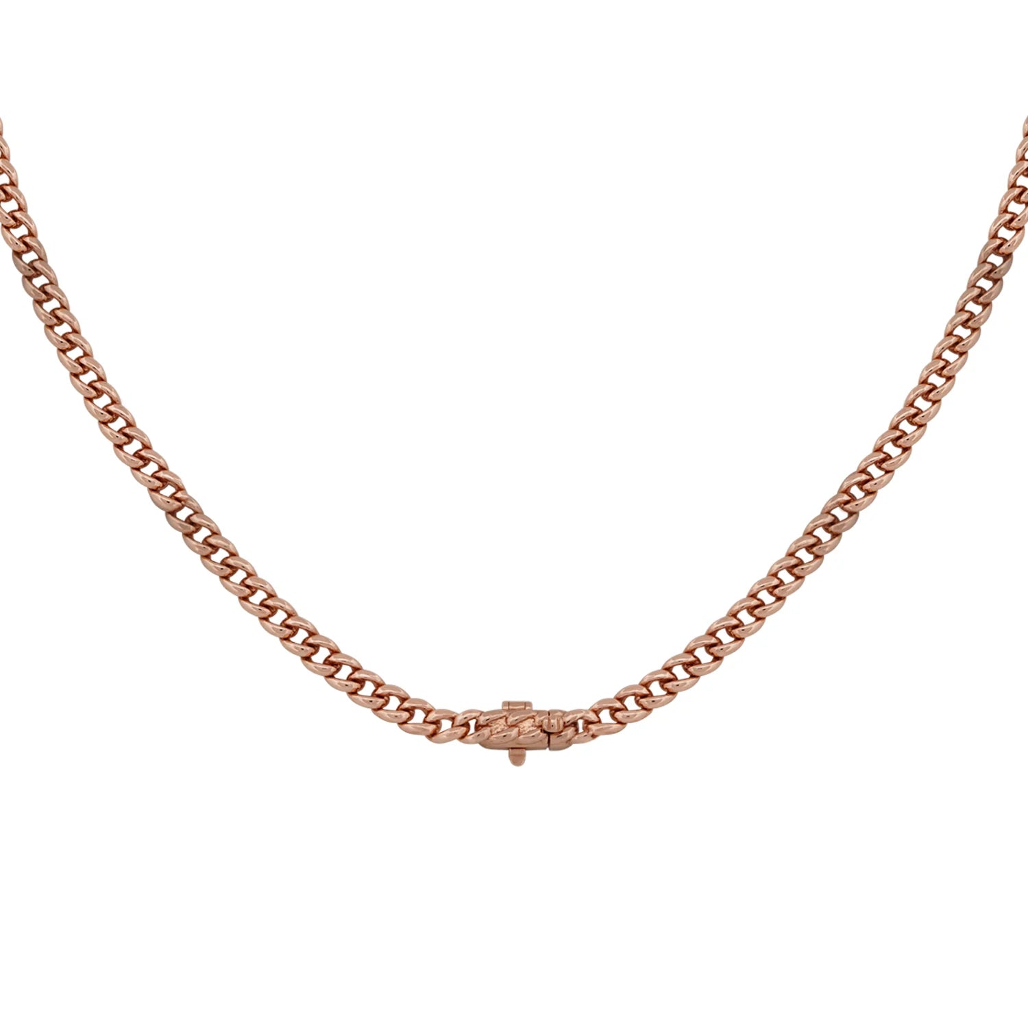 Diamond Line & Cuban Link Necklace