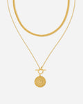 Vici Layering Set with Monti Choker and Venice Coin Necklace in 18K Gold Vermeil by Handiora