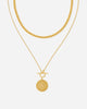 Vici Layering Set with Monti Choker and Venice Coin Necklace in 18K Gold Vermeil by Handiora