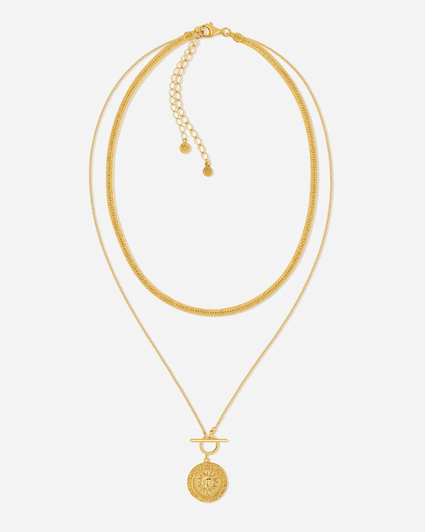 Vici Layering Set with Monti Choker and Venice Coin Necklace in 18K Gold Vermeil by Handiora
