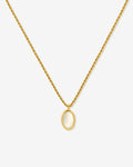 Como Oval Mother-of-Pearl Pendant Necklace in 18K Gold Vermeil by Handiora