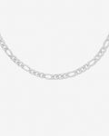 Monte Carlo Figaro Chain Choker Necklace in 925 Sterling Silver by Handiora