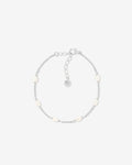 Portofino Delicate Freshwater Pearl Chain Bracelet in 925 Sterling Silver by Handiora