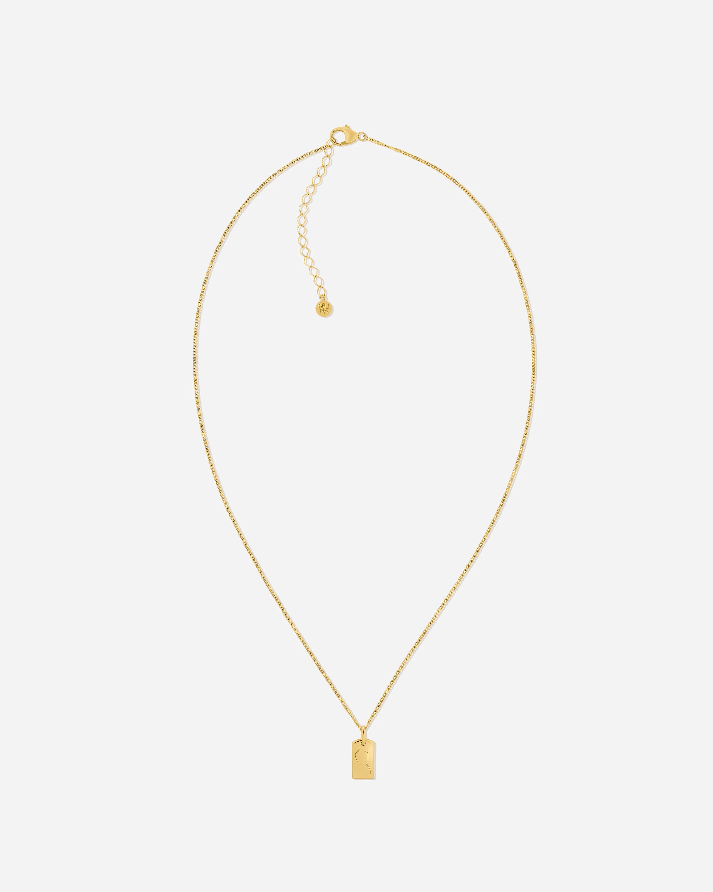 Florence Mini White Topaz Reversible Necklace in 18K Gold Vermeil by Handiora