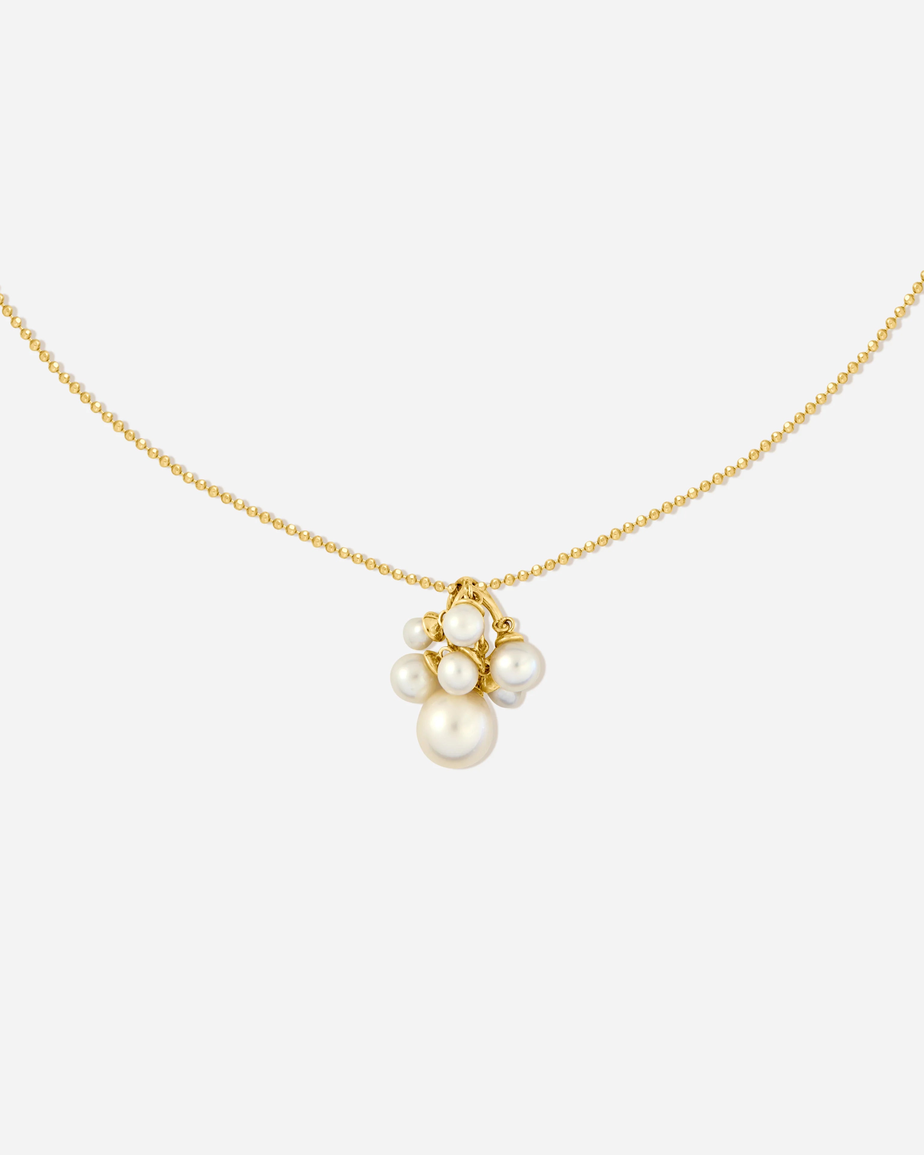Aira Sculptural Freshwater Pearl Cluster Necklace in 18K Gold Vermeil by Handiora