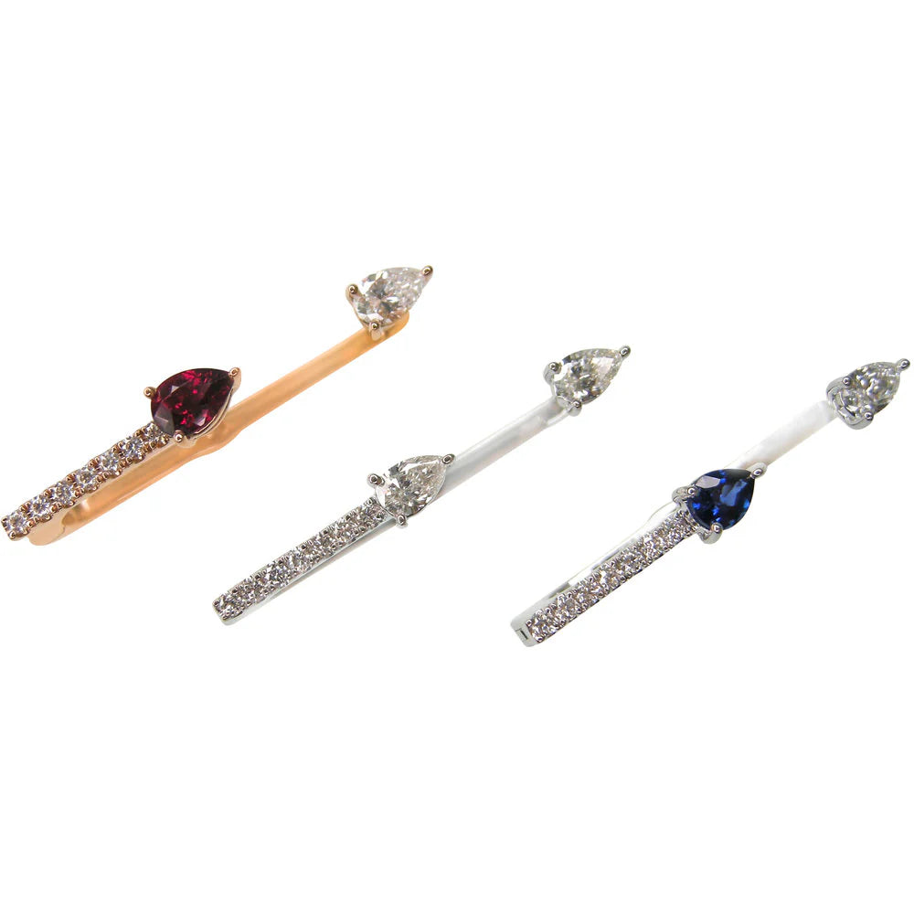 Ruby & Diamond Vine Lobe Earring