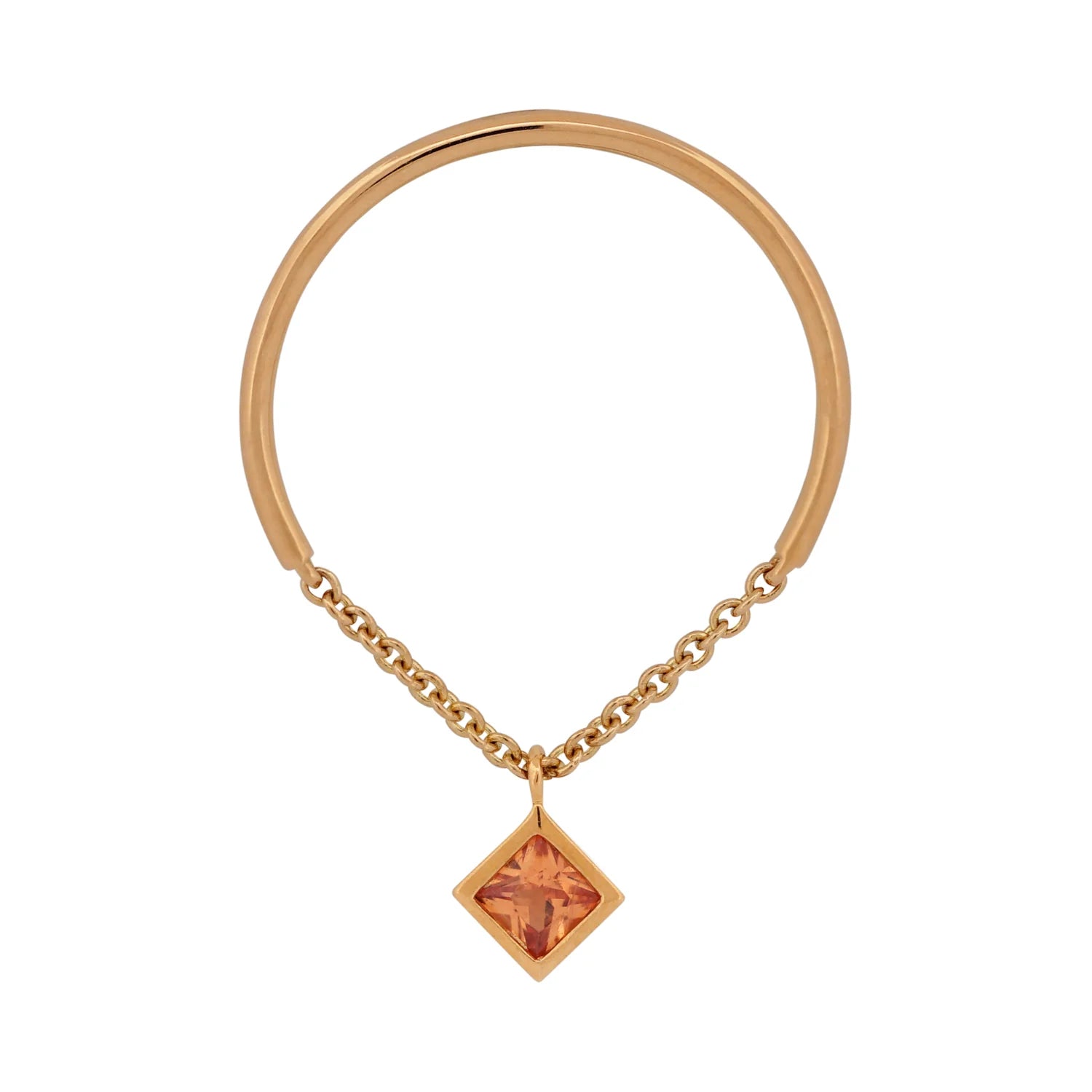 Chakra Princess Orange Sapphire Ring