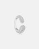 Infinite Grace Open Sculptural Ring with Pavé Diamonds in 18K White Gold by Handiora