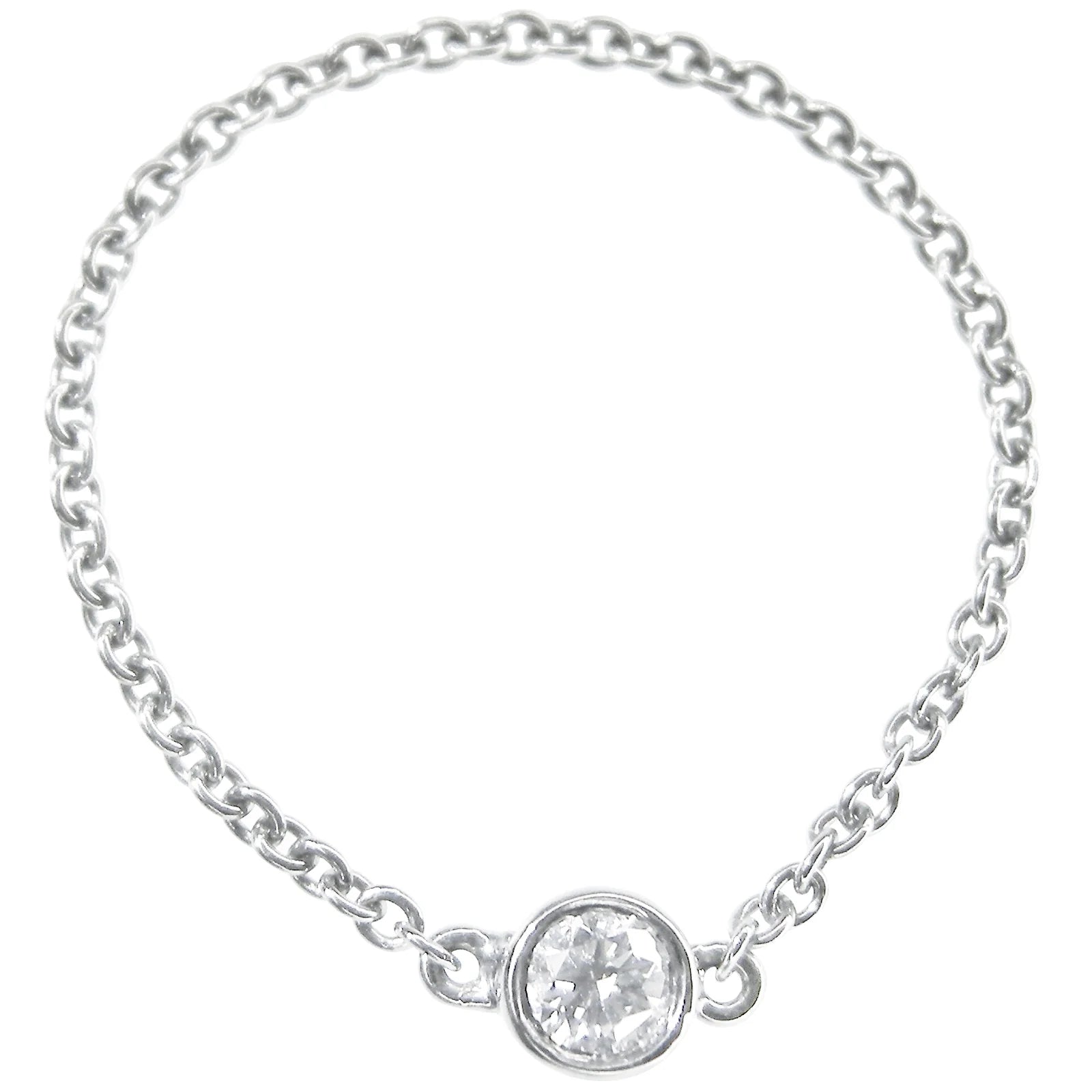 Solitaire Diamond Chain Ring