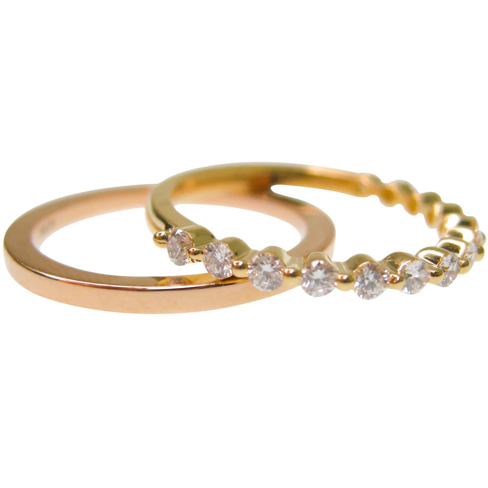 Shared Claw Half Eternity Diamond Ring