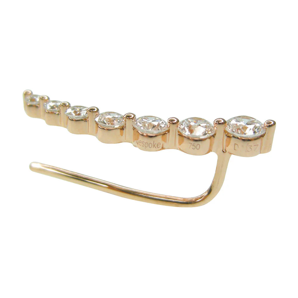 Graduated Diamond Ear Climbers