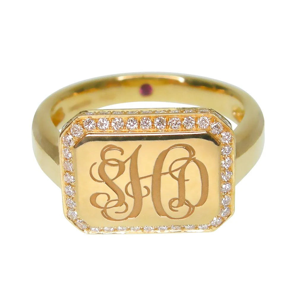 Signature Diamond Signet Ring