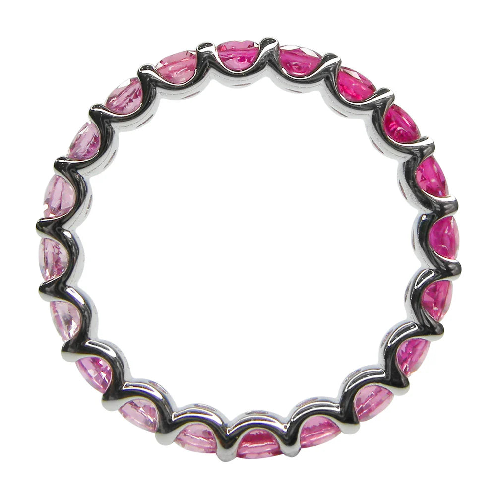 Ombre Pink Sapphire Stack Ring