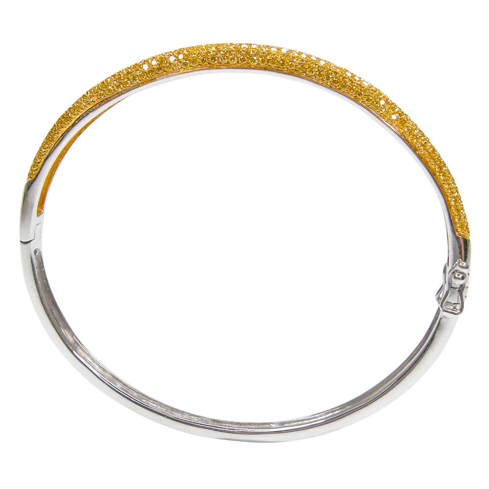 Five Row Yellow Diamond Bangle