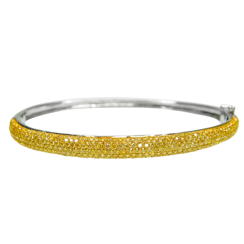 Five Row Yellow Diamond Bangle
