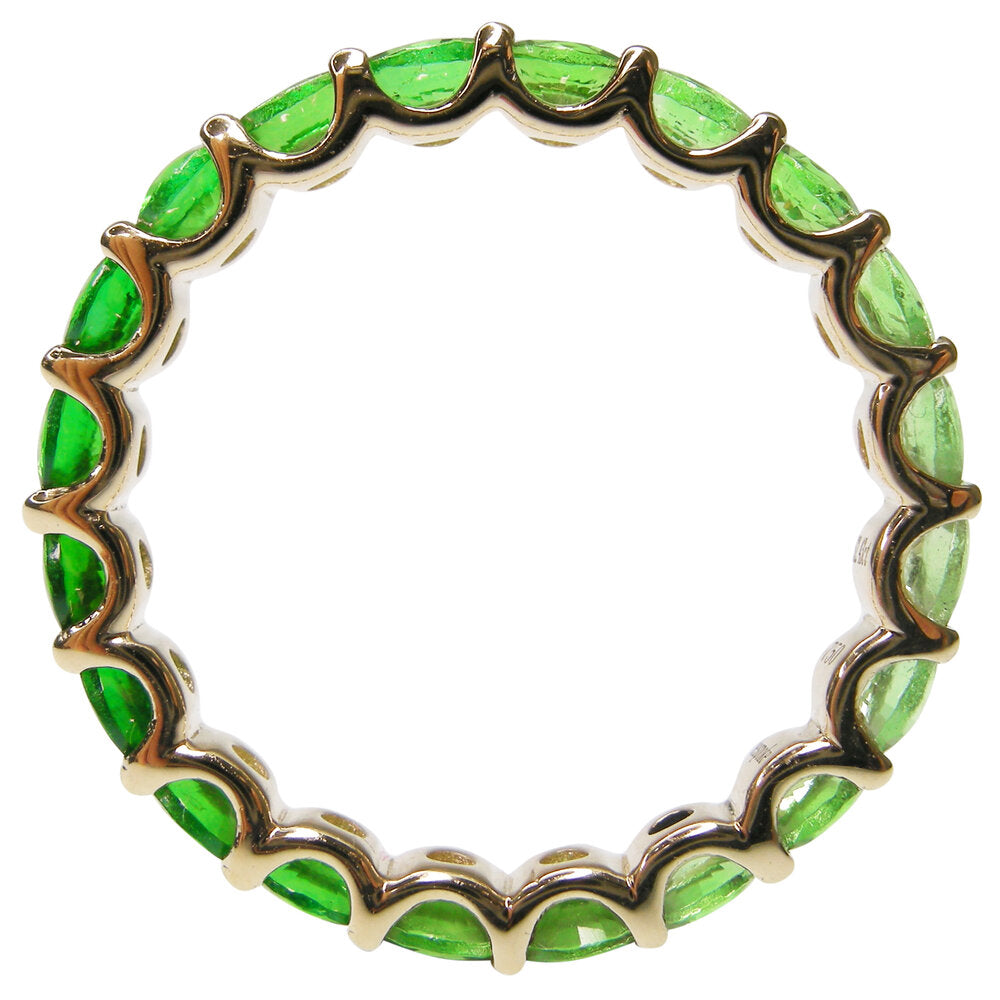 Ombre Tsavorite Garnet Stack Ring