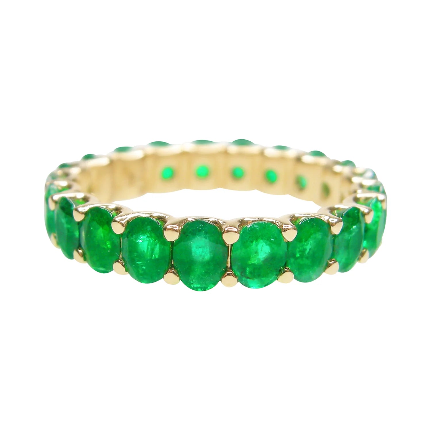 Oval Cut Emerald Eternity Ring