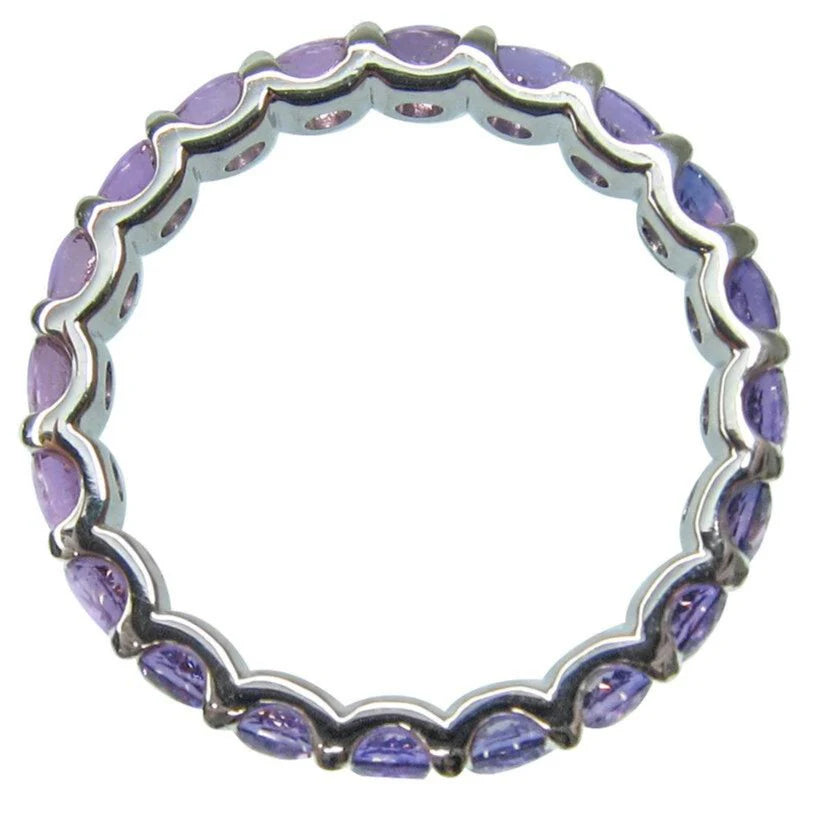 Ombre Lavender Sapphire Stack Ring