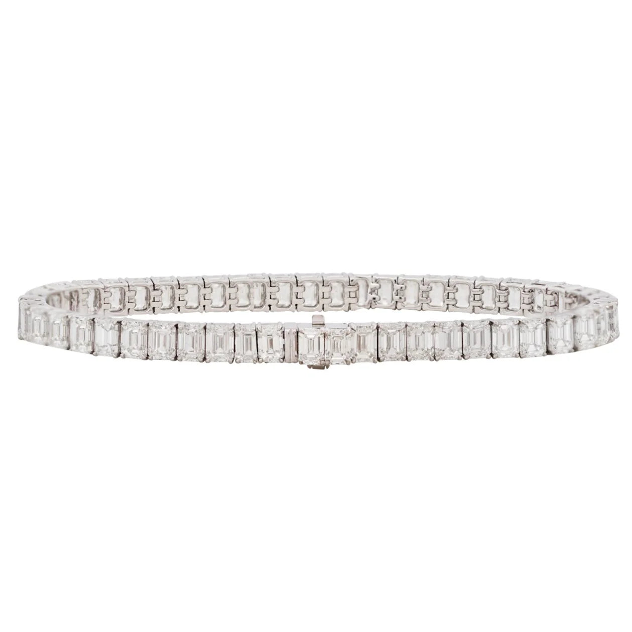 Emerald Cut Diamond Tennis Bracelet