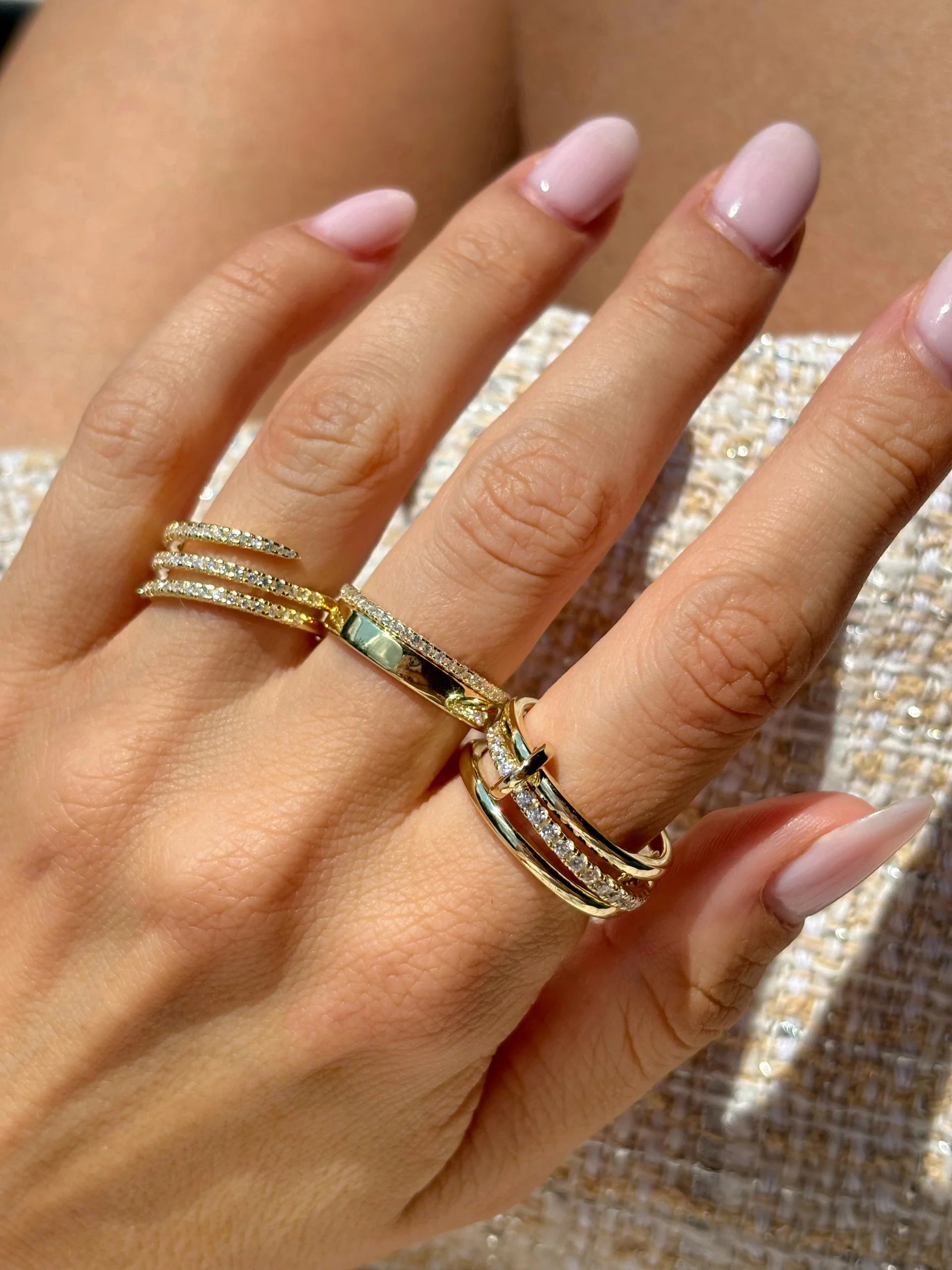 Diamond Spike Hoop Earrings