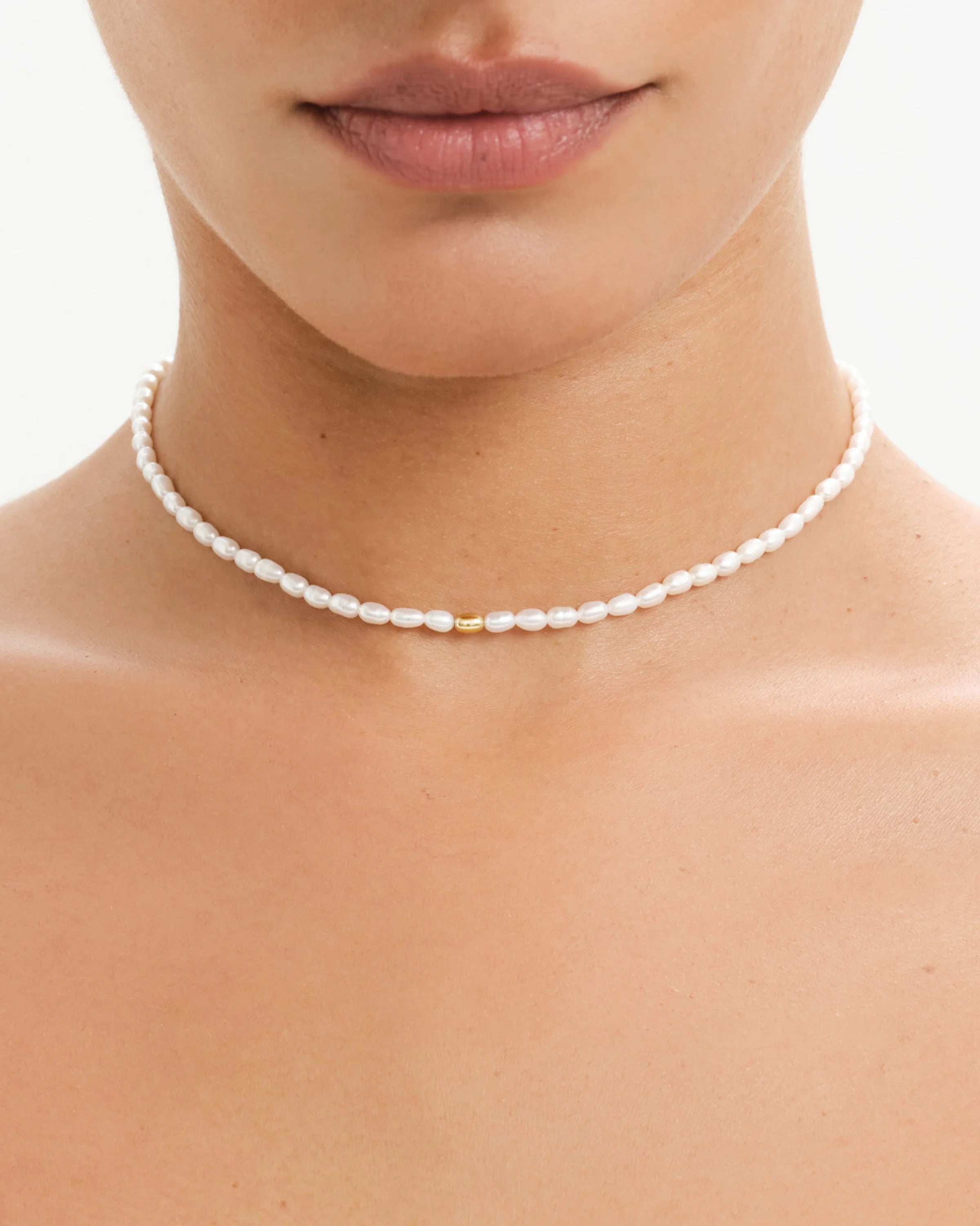 Antibes Freshwater Pearl Choker Trio Set in 18K Gold Vermeil by Handiora