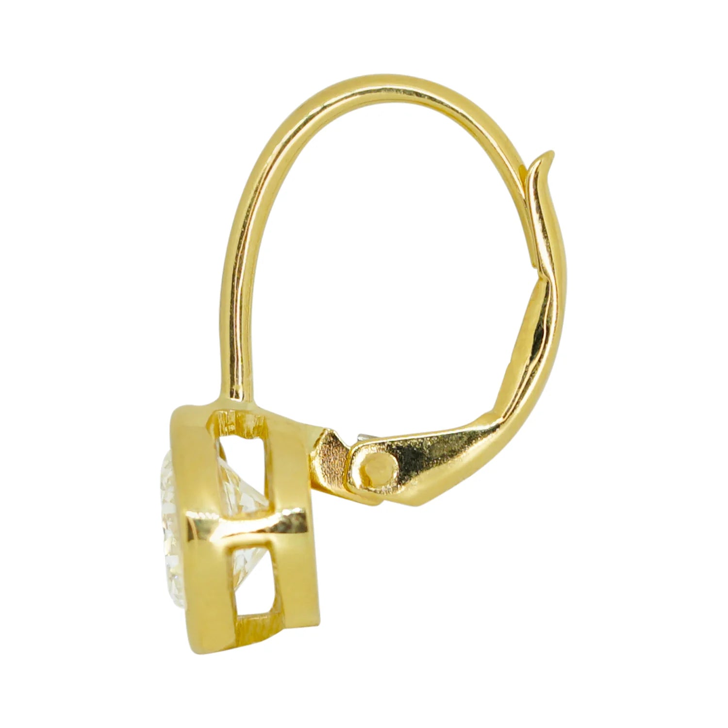 Bezel Set Diamond Solitaire Drop Earrings