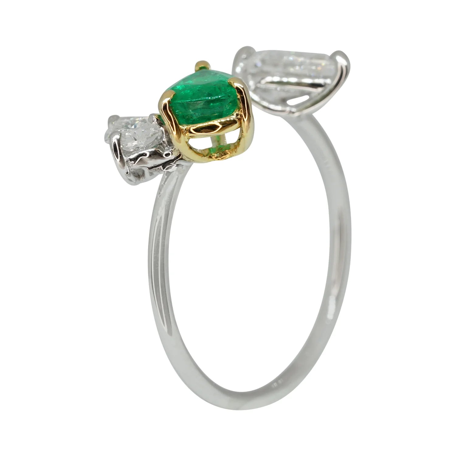 Mini Emerald & Diamond Vine Ring