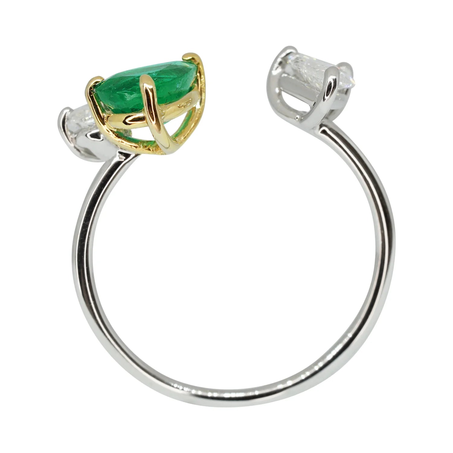 Mini Emerald & Diamond Vine Ring