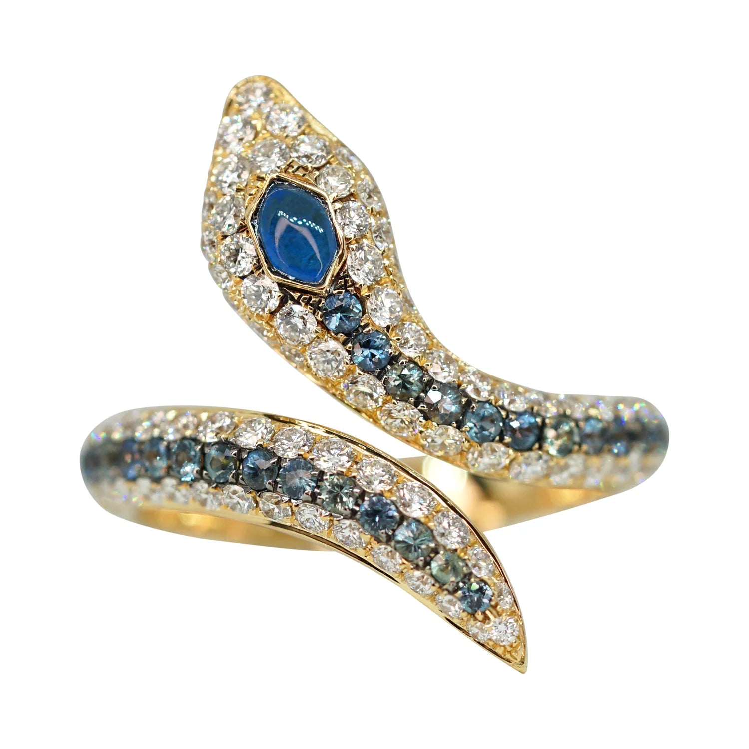 Signature Sapphire and Diamond Serpent Ring