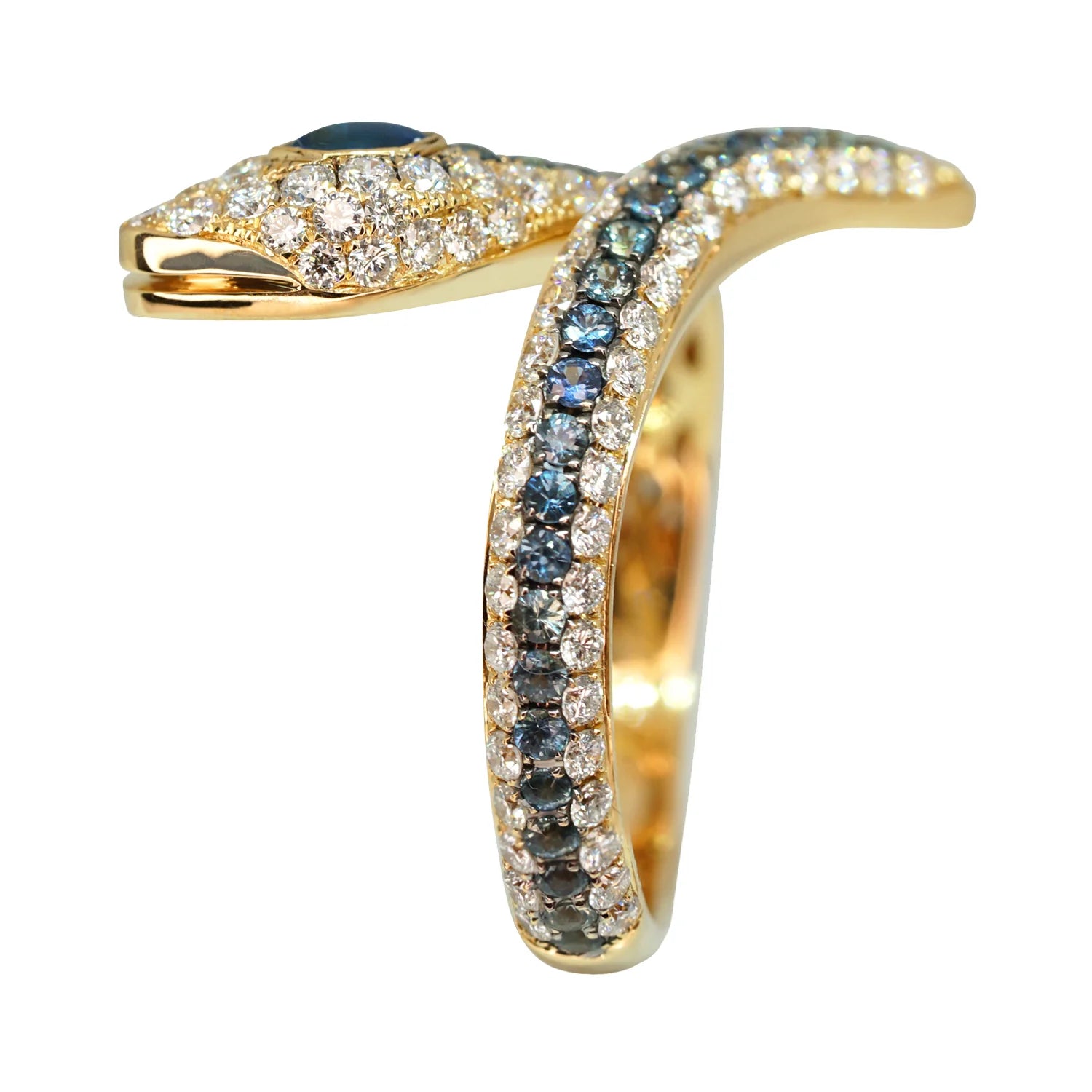 Signature Sapphire and Diamond Serpent Ring